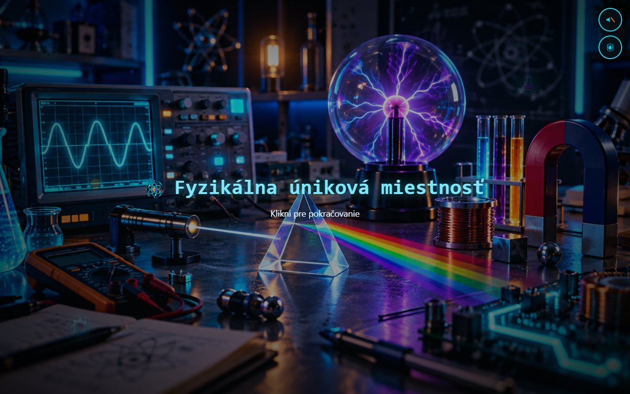 Ukážka aplikácie Fyzikálna úniková miestnosť